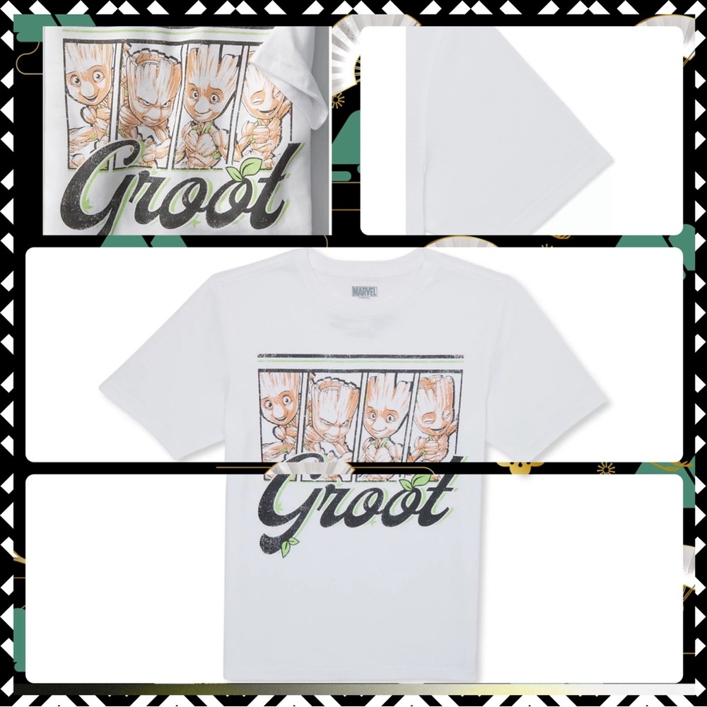 Medium Guardians Of The Galaxy Boys Groot Graphic Crew Neck T-shirt